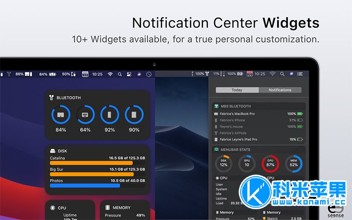 MenuBar Stats v3.8.5 菜单栏系统监控软件 for mac下载