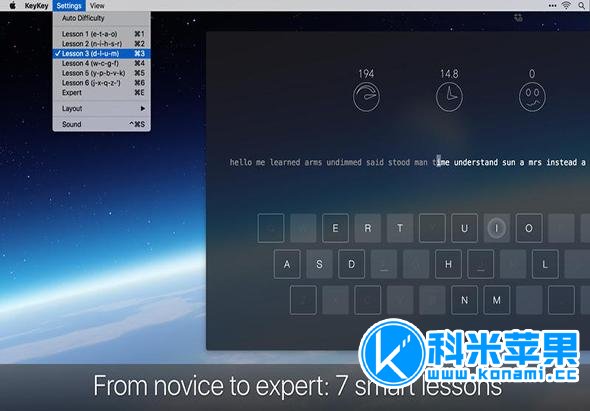 KeyKey - Typing Practice v2.9.4 键盘打字练习工具 for mac下载